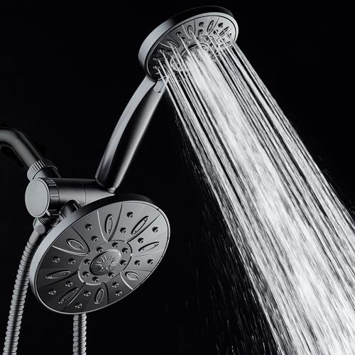 AquaDance Premium High Pressure 3-Way Rainfall Combo Combines The Best of Both Worlds-Enjoy Luxurious Rain Showerhead and 6-Setting Hand Held Shower Separately or Together, Matte Black - color: Matte Black