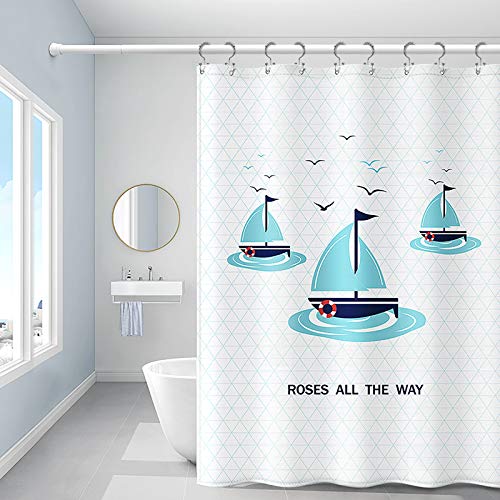 Shower Curtain Hooks, Goowin Shower Curtain Rings, Stainless Steel Shower Curtain Hooks Rust Proof Free Sliding Double Shower Hooks for Curtain, Shower Curtains & Liners (Chrome) - color: Chrome