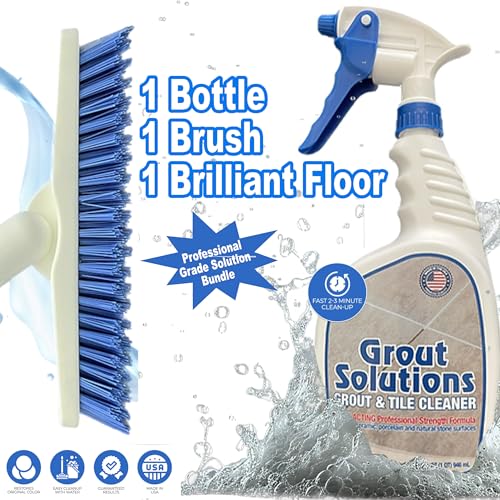 Professional Grout Brush Heavy-Duty Swivel Head with Stiff V-Shaped Bristles for Deep Cleaning Tile, Corners, Showers, Kitchens & Floors Without Scratching Fits Standard Thread Poles - style: Big Grout Brush