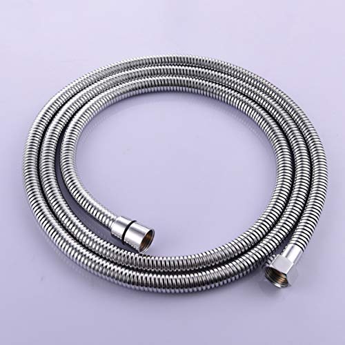 CIENCIA Stainless Steel Shower Hose Extra Long 2.5m Bathroom Toilet Shower Head Hose Handheld Showerhead Sprayer Extension Replacement, FHA020 - color: Chrome, size: 2.5meters