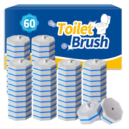 60PCS Toilet Bowl Cleaner Wand Refills Compatible with CLOROX. Disposable Toilet Brush Refills. Bathroom Cleaning. Disposable Toilet Bowl. High-Density Disposable Toilet Brush Scrubber - style: 60 refflls(Without handle)