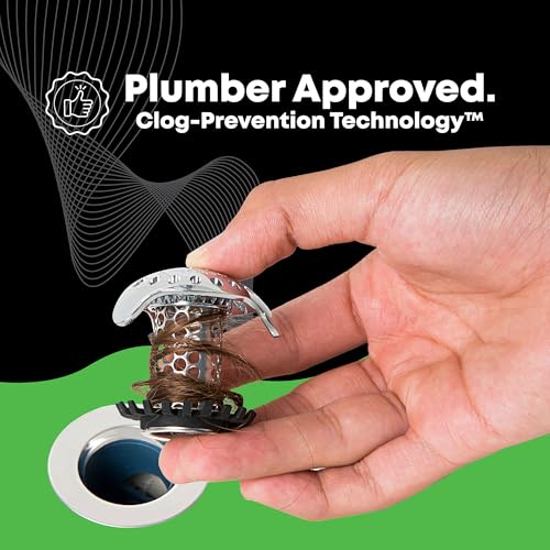 SinkShroom Ultra Revolutionary Bathroom Sink Drain Protector, Stainless Steel - style: Single