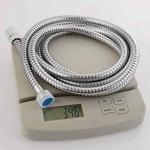 Angle Simple Flexible Shower Hose Extra Long, 118 Inches, 1/2" IPS, Chrome | Stainless Steel, Handheld Shower Head Extension Hose Replacement for Dog Bathing, Bathroom Washing, No Tangles - color: Chrome, size: 118 Inch