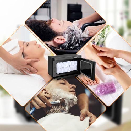 Hot Towel Warmer, 8L Facial&Spa Towel Warmer Auto Reheat, Black | Fast Heating, Hot Towel Cabinet for Estheticians, Professional Towel Warmer for Spa, Salon, Beauty, Barber, Massage, Home