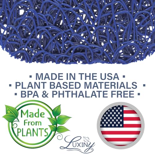 Soap Savers for Bar Soap, American Made by Luxiny, Lifts Soap in Soap Dishes & Shower Soap Holders -Handmade Soap Lasts Longer - Made from Plant Based Materials, 2 PK (Sapphire Royal Blue) - color: Sapphire Blue - 2 Pack