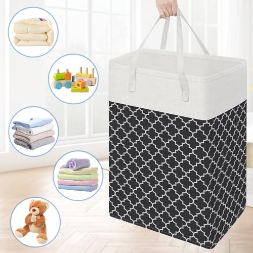 BlissTotes 3-Pack Laundry Basket, Collapsible Laundry Hamper, Black, 75L | Laundry Clothes Hamper, Hampers for Bedroom, Freestanding Hamper with Handles, Clothes Laundry Basket - color: Black, size: 75L
