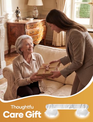 Grab Bars for Bathtubs and Showers Handles for the Elderly and People in Need,2026 New Powerful Suction Cup,No Drilling Required (White-1 Pack) - color: White