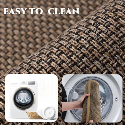 15'' Wide Long Bath Runner Mat, Super Absorbent Non-Slip Bathroom Rug, 39'' (Black/Brown, 15''X39'') - color: Black/Brown, size: 1'3" x 3'3" (Rectangular)