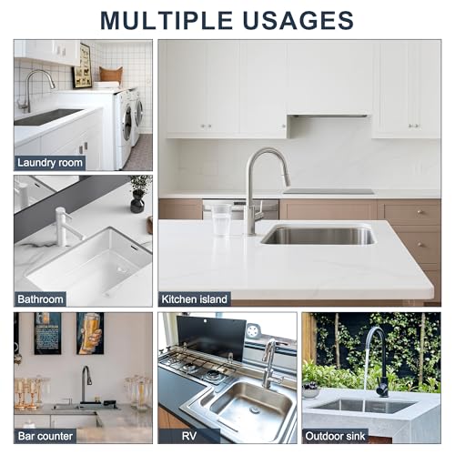 Kitchen Sink Splash Guard Silicone Faucet Mat for Kitchen Sink Grey | Sink drain pad behind faucet, Sink rubber mat around faucet guard & draining mat, bathroom sink protector Water Catcher Mat - color: Gray
