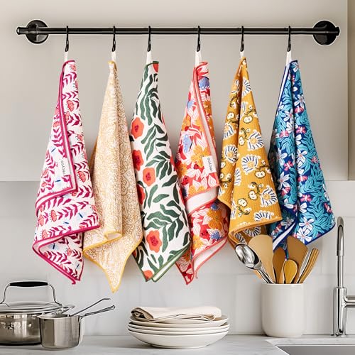 RECYCO Waffle Kitchen Towel Set of 2 - Quick Dry Microfiber Sustainable Dish Towels - Absorbent Reusable Cleaning Tea Towels - Lightweight Hand Towels,16”x 28”, Cloud Blue - color: Cloud Blue