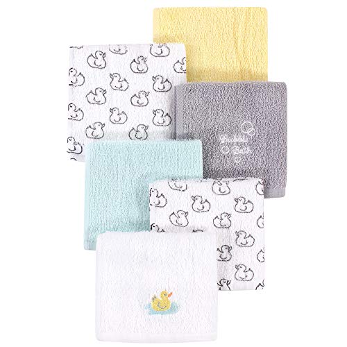 Luvable Friends Unisex Baby Super Soft Cotton Washcloths, Duck, One Size - color: Duck, size: One Size