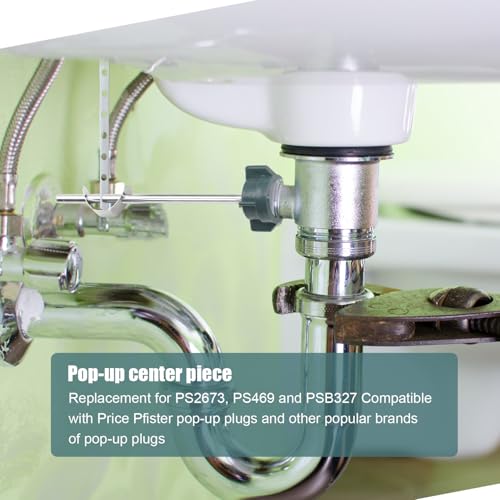 2pcs Pop Up Stopper Assembly with Plug for Price Pfister & Popular Band | Sink Drain Parts, Bathroom Sink Stopper Replacement, Pivot Ball Rod & Plug, Durable Sink Drain Repair Kit, Grey & Green - color: Grey,green
