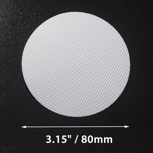 24 PCS White Round Shape Bathtub Non Slip Stickers | Adhesive Decals, Anti Slip for Shower, For Floor Bathroom Stairs Ladders, Includes Scraper - color: White