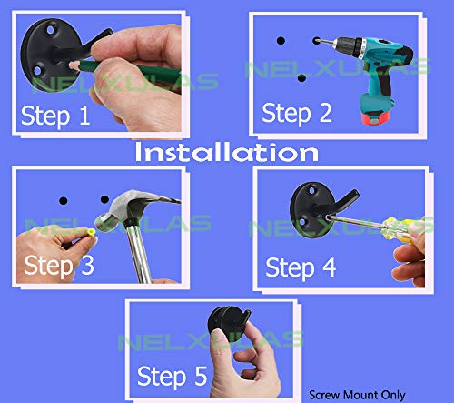 Classic Black Stainless Steel Heavy Duty Coat Hook, Durable Robe Hanger Wall Mount Hook, Perfect Touch Your Bathroom, Bedroom, Closets, Wardrobe, Kitchen (2", 4 PCS) - size: 2", 4 PCS