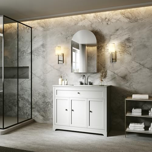 20 x 32 in Medicine Cabinet with Mirror and Side Panels, Silver | Surface or Recessed Medicine Cabinet Mirror with Storage, Adjustable Shelves, Aluminum Alloy Frame, Assembly Required - size: 20''x32''