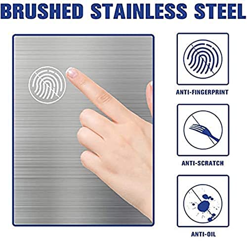 Kitchen Trash Can Brushed Stainless Steel Waste Bin 13 Gallon Automatic Garbage Can Touch Free High Capacity 50 Liter with lid for Bathroom Bedroom Home Office - color: Stainless Steel