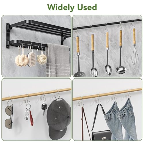 Shower Curtain Hooks, Simple Shower Curtain Rings, Sturdy Shower Curtain Hangers, Double Hook Shower Curtain Hooks, Smooth Gliding Metal Shower Hooks for Shower Curtain (Nickel, 12 Pack) - color: Nickel, size: 12 Pack