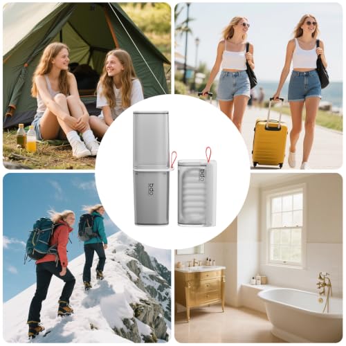 Bar Travel Soap Case Container, Portable Toothbrush Case Holder, Clear Gray | Dish Soap, drainage, leakproof, 7.88 in, Traveling Toothpaste Tooth Brush Holder, Cover, Trip, Camping - color: Gray White