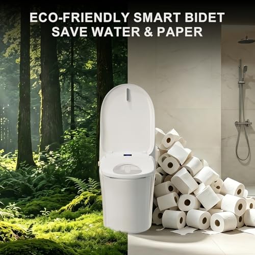 Electric Bidet Toilet Seat, Heated Toilet Seat, Elongated White | Warm Water Wash, Warm Air Dryer, Self-Cleaning Nozzle, Wireless Remote, LED Night Light, Soft-Close Lid, Easy Install - style: Remote – Classic
