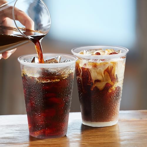 SIUQ 600 Pack 9 oz Plastic Cups, Clear Disposable Plastic Water Cups Bulk | Hot/Cold Party Drinking Cups for Picnic, BBQ, Wedding, Travel, Thanksgiving, Christmas, Gathering, Events & Commercial Use - style: 9 oz-600pack