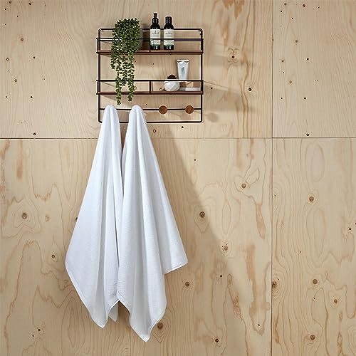 Christy Brixton 4 Piece White Towel Set | 100% Cotton | Ultra Soft | Super Absorbent | 600GSM | 2 Bath Sheets 2 Hand Towels - color: White, size: 2 Hand 2 Bath Sheet Set