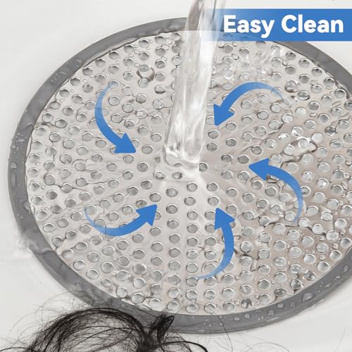 Shower Drain Hair Catcher,2pcs,Hair Catcher for Bathroom Drain,Sink,Bathtub | Tub Drain Cover Protector,Easy Installation Clean,Prevents Clogged For Bathroom/Kitchen/Laundry Room Floor Drain,Sink,Bathtub - size: Square/Round 4.72 inch
