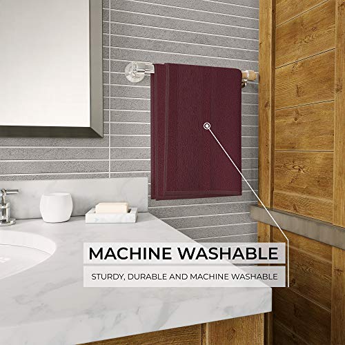 Miasoft Iren 100% Rayon Derived from Bamboo Towel Set – Soft and Washable Turkish Bath Towels for Hands, Face and Hair – Set of 2 in Gift Box - Deseret Red