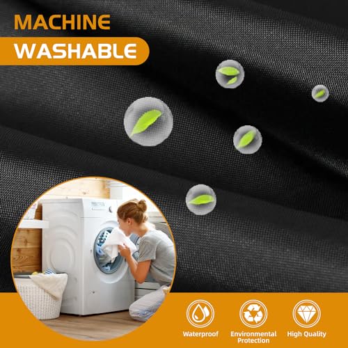 eachope 2 Pack Fabric Snap-in Shower Curtain Liner Replacement,Compatible with No Hook Shower Curtain with Snap in Liner, Removable & Water-Repellent,Machine Washable,70x54,Black