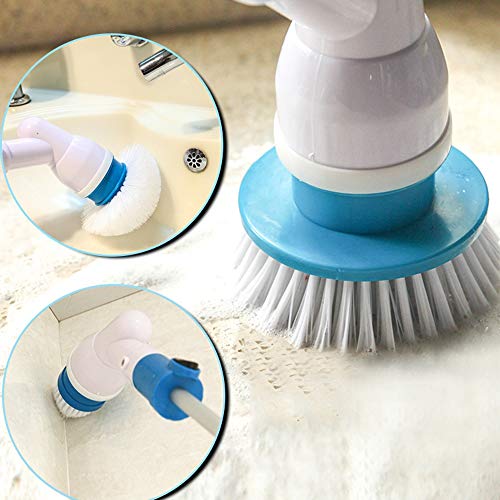 Replacement Brush Heads for Hurricane Spin Scrubber with Multi-Function Set of 3(Flat,Dome,Corner) and Adapter for Bathroom, Floor, Wall and Kitchen