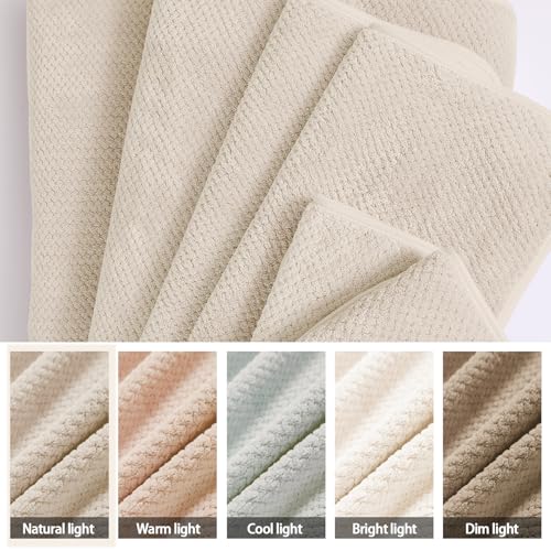 8 Piece Bath Towel Set,Extra Large Bath Sheets 35"x70"-Beige | Super Soft Microfiber, Lint Free & Quick Dry Towels for Bathroom,Gym,Hotel–2 Bath,2 Hair,2 Hand,2 Washcloths - color: Beige, size: 8Piece Towel Set