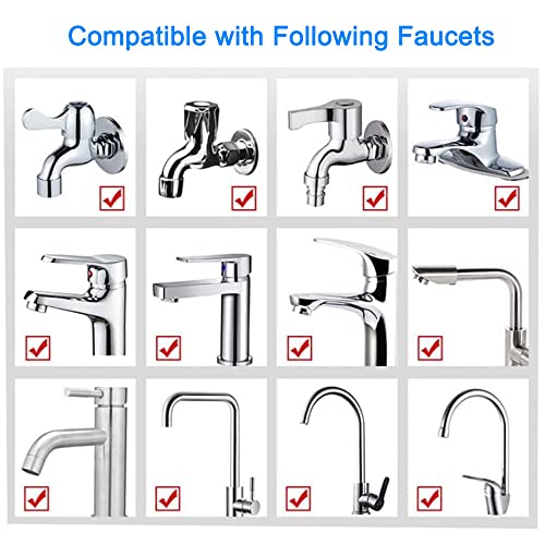 Sink Faucet Sprayer Attachment,Sink Shower Sprayer Attachment Set To Tub Faucet,ON/OFF Shower Head with (5 adapters),Sink Extension Hose Sprayer for Laundry Bathroom Kitchen - color: Silver with 79" Hose