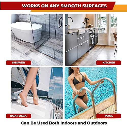Clear Grip Tape for Stairs, Waterproof Anti-Slip Treads for Wooden Steps | 10 Pack, 6 x 24 Inches, Precut Design, Concrete Step Use, Heavy-Duty Adhesive, Works On All Surfaces, All-Weather Use - size: Clear, style: 10 Pack