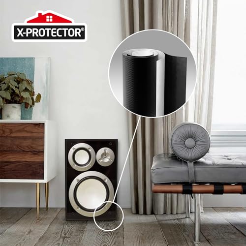 X-Protector Non Slip Pad - 1 Black Roll, 40 x 4 - Premium Silicone Feet | Keep Furniture from Sliding - Non Slip Floor Protectors for Furniture and Appliances - Forget About Sliding Objects! - size: 1 PC 40 x 4 inch (Black Silicone)