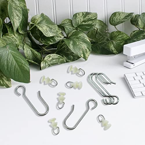 100 Pieces Curtain Slider Track Hooks and Gliders for Shower | Shower Curtain Straight Curved Curtain Track Rollers for Bendable Curtain Track Pulley, Curtain Track Carrier Hooks
