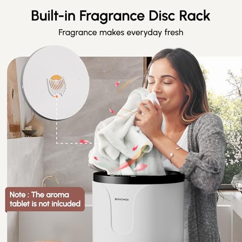 USHOWER Towel Warmers for Bathroom, 20L Large Towel Warmer Bucket for Spa | Auto Shut-Off and Timer Settings Towel Heater, Fits Two 40"x70" Oversized Towels, Blankets, Bathrobes, PJ's - size: Basic
