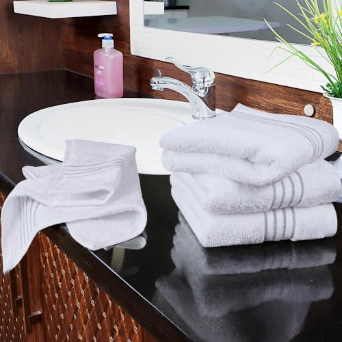 Utopia Towels 12 Pack Premium Wash Cloths, 12x12 in, 100% Cotton, White | Highly Absorbent Soft Feel Lightweight Washcloths - Premium Ring Spun Cotton, Ideal for Bathroom, Spa, Gym & Face - color: White