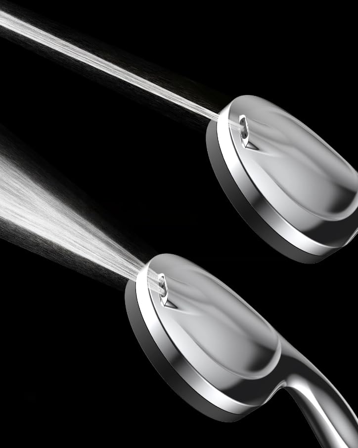 VOXON Shower Head 10 Functions, High Pressure Handheld Shower Head, Built-in 2 Power Wash Mode to Clean Corner, Non-Clogging Nozzles, Leakproof Stainless Steel Hose&Metal Bracket, Black - color: Black