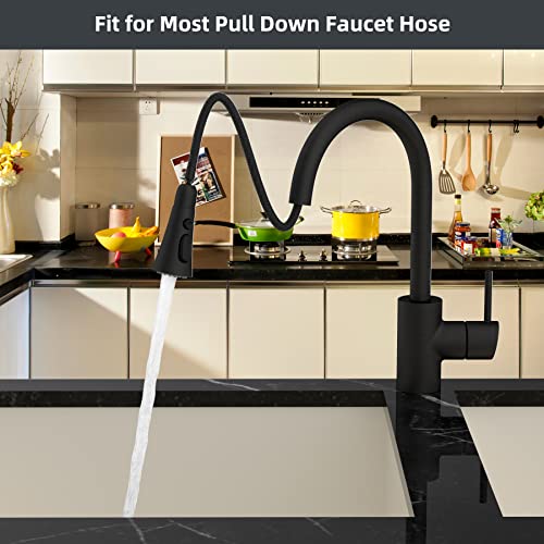 Hibbent 3-Function Pull Down Kitchen Faucet Head Replacement with 12 Adapters, NSF/ANSI/CAN 61 & CUPC Certified Sink Spray Nozzle, Compatible with Moen, Delta, Kohler Faucets, Oil-Rubbed Bronzed - color: Oil Rubbed Bronze