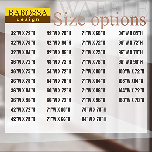 Barossa Design Waffle Weave Stall Fabric Shower Curtain 32 x 72, White | Hotel Luxury Spa, 230 GSM Thick Fabric, Water Repellent, Machine Washable, 32W x 72H for Narrow Stall - color: White, size: 32"W x 72"L (Pack of 1)