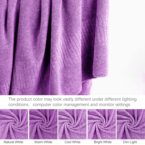 SEISSO Bath Towels, Extra Absorbent & Quick Drying Lightweight Fiber Towels, Premium Big Soft Bath Towel for Fitness, Spa, Sports Towels, Yoga Towel, Dark Purple(4 Pack) - color: Dark Purple