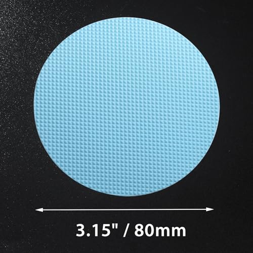 24 PCS Blue Round Shape Bathtub Non Slip Stickers | Adhesive Decals, Anti Slip for Shower, For Floor Bathroom Stairs Ladders, Includes Scraper - color: Blue
