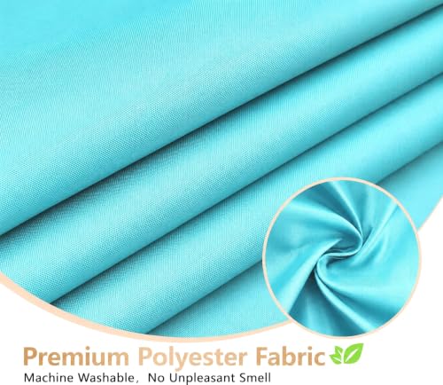 BH Home Shower Curtain Polyester Fabric Water Resistant Shower Curtain or Liner. Hotel Collection Quality. (Aqua) - color: Aqua