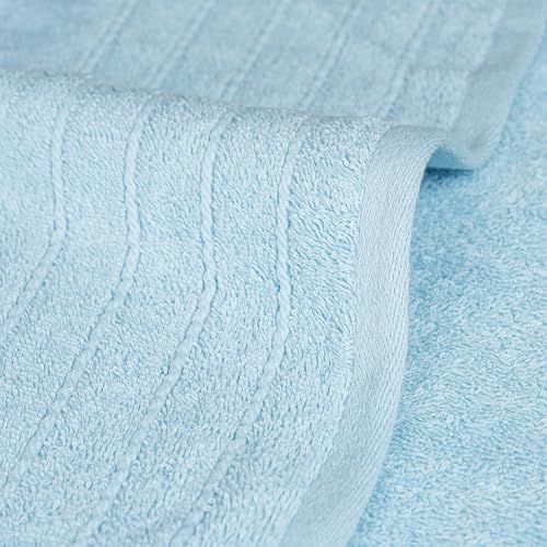 2 Piece Extra Large Bath Sheets 35 x 70 Inches, Sky Blue | 100% Cotton, Larger & Lighter Weight, Quicker to Dry, Super Soft & Absorbent, Oversized Bath Towels - color: Sky Blue