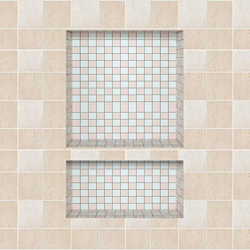 Tile shower niche 24X16 Double Shelves Shower Recess and Built In Shower Shelves in Bathroom Storage Easy Install