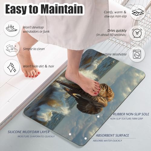 Bathroom Runner Mat Rugs Long,Ethnic Elephant Africa style Exquisite Diatomite Stone Bath Mat Large Absorbent Diatomaceous Earth Mat Non Slip Fast Dry Shower Mat Bathroom Rugs Floor Mat 16x42in - color: Design16