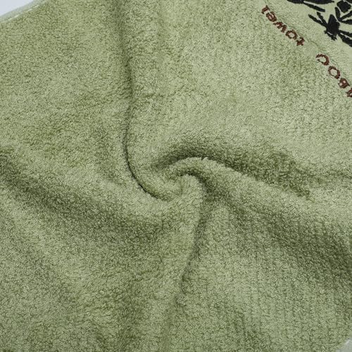1 Pcs Towels Ink Bamboo Jacquard Bath Towel Microfiber Bamboo Fiber Green 33x74cm