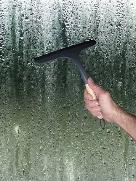 Eco Friendly Wooden Shower Squeegee with Silicone Blade – Natural Bamboo Handle for Glass Shower Doors & Windows''(8 in)