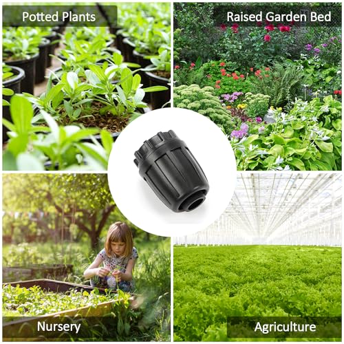 1/2 Inch Drip Irrigation End Plug Fittings, 12 Pieces 1/2'' Drip Line Barbed Locked End Cap Connectors for 1/2 Inch Irrigation Tubing (1/2" ID x 0.650" OD) for Garden Watering System - size: 1/2" Nut Plug 12 Pcs