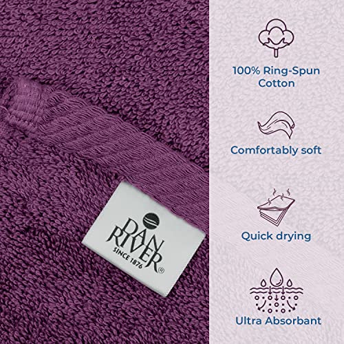 DAN RIVER Pack of 1 Bath Sheet 40x80 Inches, Oversized Quick Dry Towel, Soft Luxury Towels for Bathroom - Purple Passion - color: Purple Passion