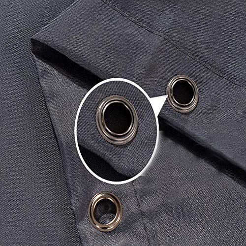 Thickened Solid Color Shower Curtain with Hooks – Heavy Duty Waterproof Polyester, Rustproof Grommets, Non-Stick, Machine Washable – 72"x72"(Dark Gray) - color: Dark Gray